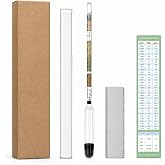 Triple Scale Hydrometer, Specific Gravity Hydrometer for Wine Making, Mead, Kombucha &amp; Beer, Mead Making Kit, ABV Tester, Brix Tester, Hydrometer Alcohol Tester for Wine Making Supplies