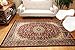 Feraghan/New City Traditional Isfahan Wool Persian Area Rug, 4' x 6', Burgundy