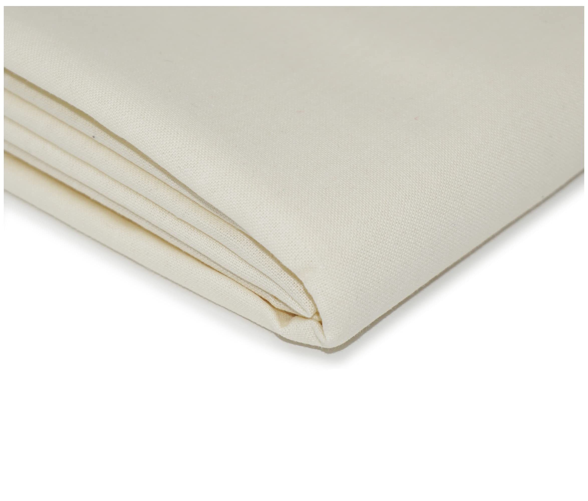 100% Cotton Plain Dyed Fabric Dress Craft Material 60” Wide (200cm x 150cm / 79" x 60", Ivory)