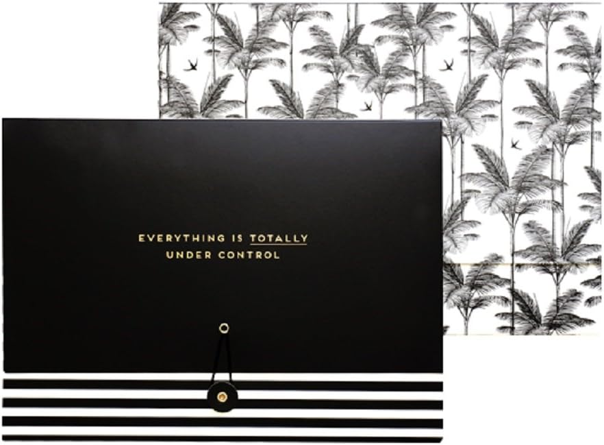 Alice Scott- Set of 2 Document Wallets, Black, ASGT1706