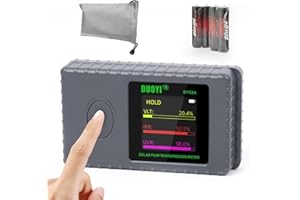 DUOYI Solar Tester Meter VLT UV IR Rejection Meter 0.04In Portable Tint Film Meter with Real-Time Calibration Solar Film Transmission Meter Data Hold Digital VLT Meter with Batteries,Bag