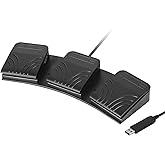 [Upgraded] iKKEGOL USB Triple Foot Pedal Optical Switch Control 3 Key Three Button Program Computer Keyboard Mouse Game Action HID