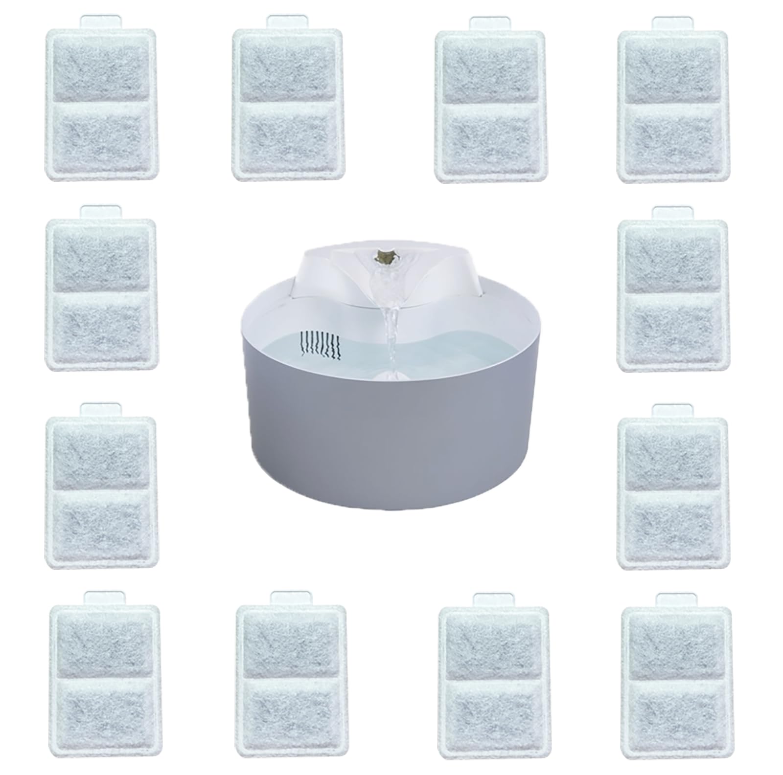 Photo 1 of 12X Small Water Activated Carbon Filter Compatible With Whisker City Automatic Pet Fountain Free-fall fountain and Corner fountain, Whisker City 50 oz (small) and 150 oz (medium)
