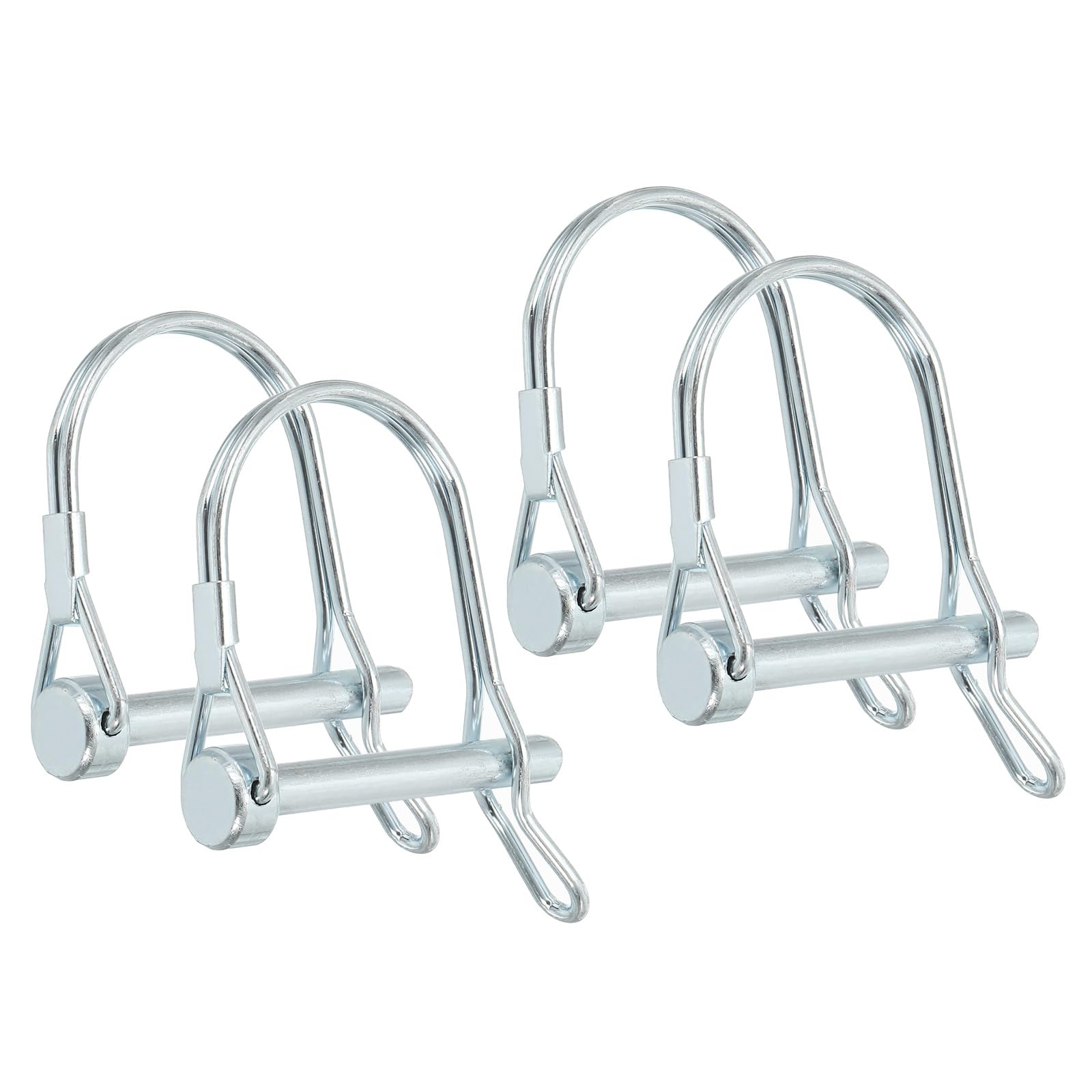 PATIKIL Shaft Locking Pin W Ear 1/4x1-5/8x1.61"(D*L*IW), 4 Pcs Safety Coupler Pin Pto Pin Round Arch Wire Retainer and Ear for Farm Trailer Tractor Truck Boat Towing (6x40x41mm)