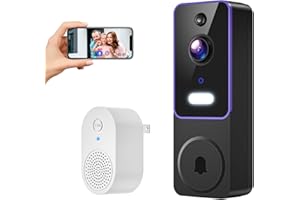 BoldHero Video Doorbell Camera 1080p Wireless Wi-Fi Camera with AI Motion Detection, Cloud Storage, Two Way Talk, Night Vison,2.4G Wi-Fi