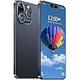 Huness 15PROMA X Smartphone Unlocked Cell Phone,Battery 6800mAh 6.8 HD Screen Unlocked Phone,6+256GB Android 13 with 128GB Memory Card,Dual SIM/5G/Fingerprint Lock/Face ID (Blue Titanium, 6+256)
