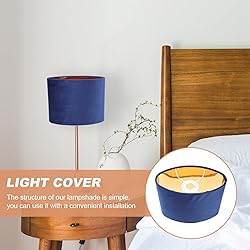 KALLORY Cloth Lamp Shade Oval Shaped Clip-on Lamp