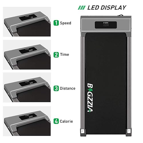 bigzzia Motorised Treadmill, Under Desk Treadmill Portable Walking