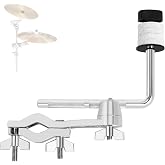 RANMING Drum Set Mounting Clamp L Cymbal Arm for 8-12 Inch Splash Cymba | Fits 15-33mm Diameter Percussion Hardware,Adjustable Cymbal Arm,1.38in Thickened Pad,Drummer Beginner Percussion Accessories