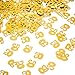 WILLBOND Gold 50th Confetti, 50th Number Birthday Confetti, Wedding Birthday Anniversary Party Table Decorations, 2 Bags (1400 Pieces)