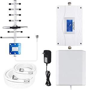 Verizon AT&T Cell Phone Signal Booster Tri-Band 700MHz/ 850MHz Band 5/12/ 13/17 Mobile Signal Booster FDD 3G 4G LTE Cell Phone Booster Repeater Amplifier for Home Verizon AT&T T-Mobile US Cellular