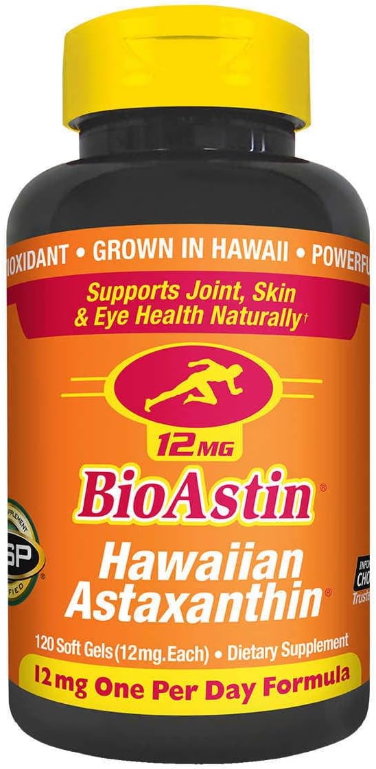 BioAstin Hawaiian Astaxanthin 12mg, 120ct Hawaiian Grown