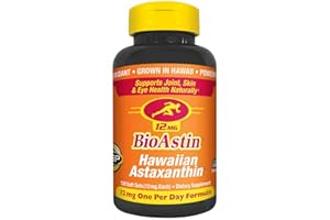 NUTREX BioAstin Astaxanthin 12mg, 120ct - Supports Recovery from Exercise + Joint, Skin, Eye Health Naturally - 100% Hawaiian Sourced Premium Antioxidant kkj, Capsule