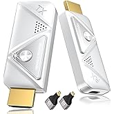 Wireless HDMI Transmitter and Receiver 328FT/100M, 2.4G+5G Plug & Play Wireless HDMI Extender Kit 4K Decode for Video and Audio to Monitor from Laptop