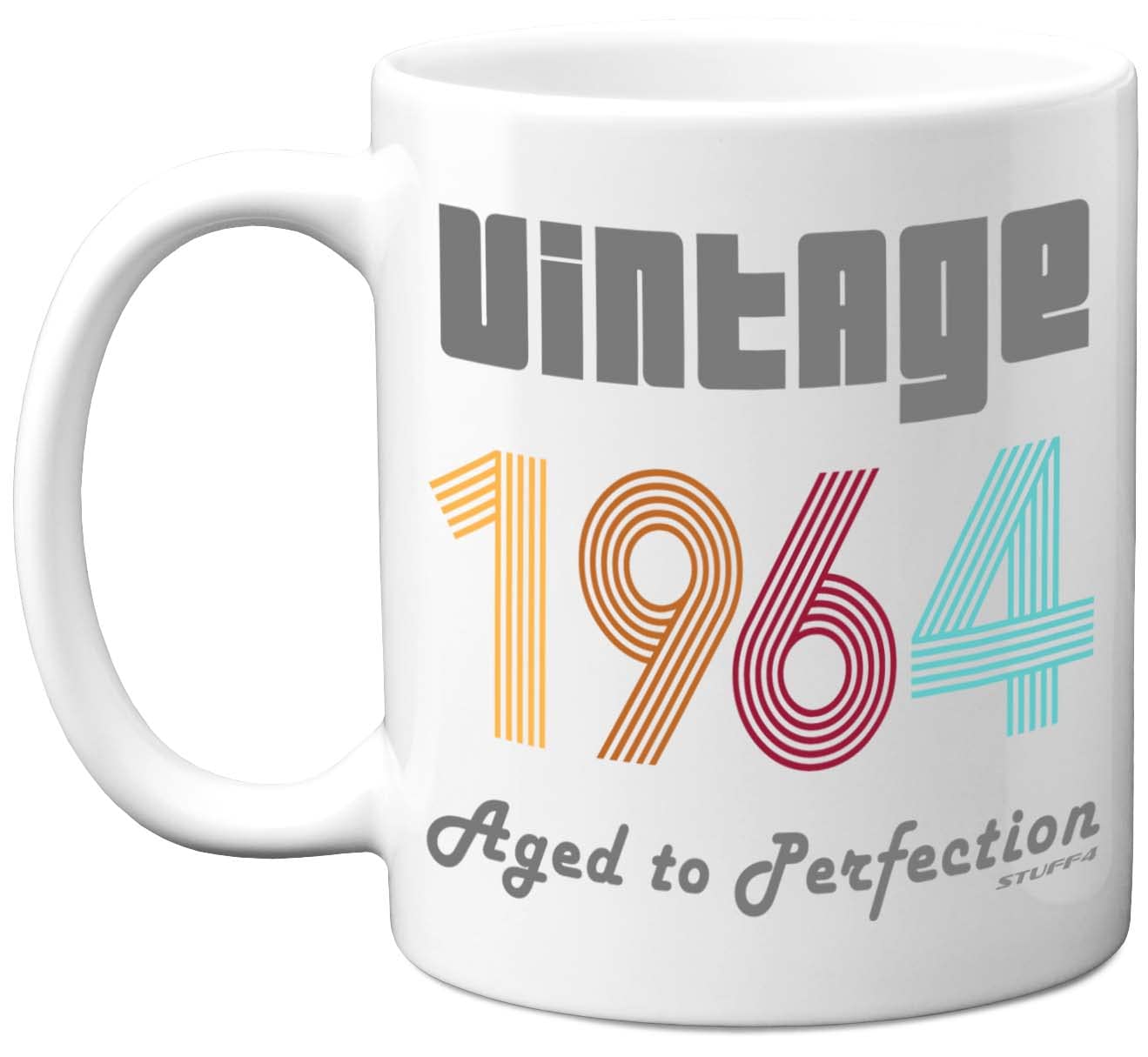 Stuff4 62nd Birthday Gifts for Men Women - 1964 Vintage Coffee Mug, 11oz Ceramic Dishwasher Safe Mugs, Best Friend for Birthday or Christmas, Funny 62nd Gifts Him Her