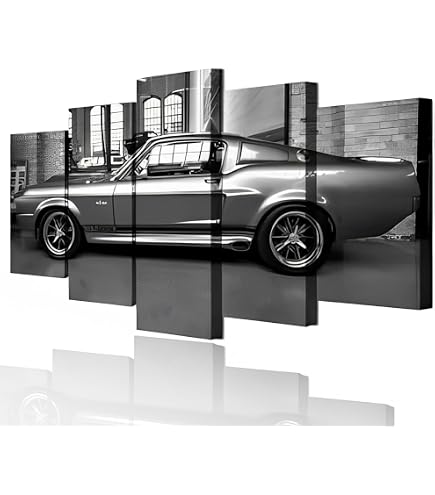 Amazon.com: Car Posters,Ford Wall Art Black and White Supercar