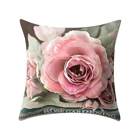 Storerine Muttertag spezielle Kissen, Pflanze Druck Polyester Kissenbezug Sofa Kissenbezug Dekoration