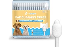 Dog Ear Cleaner Dog Ear Infection Treatment Gourd-Shaped Swabs Prevent Accidental Injury to The Ear Canal for Safer Cleaning 