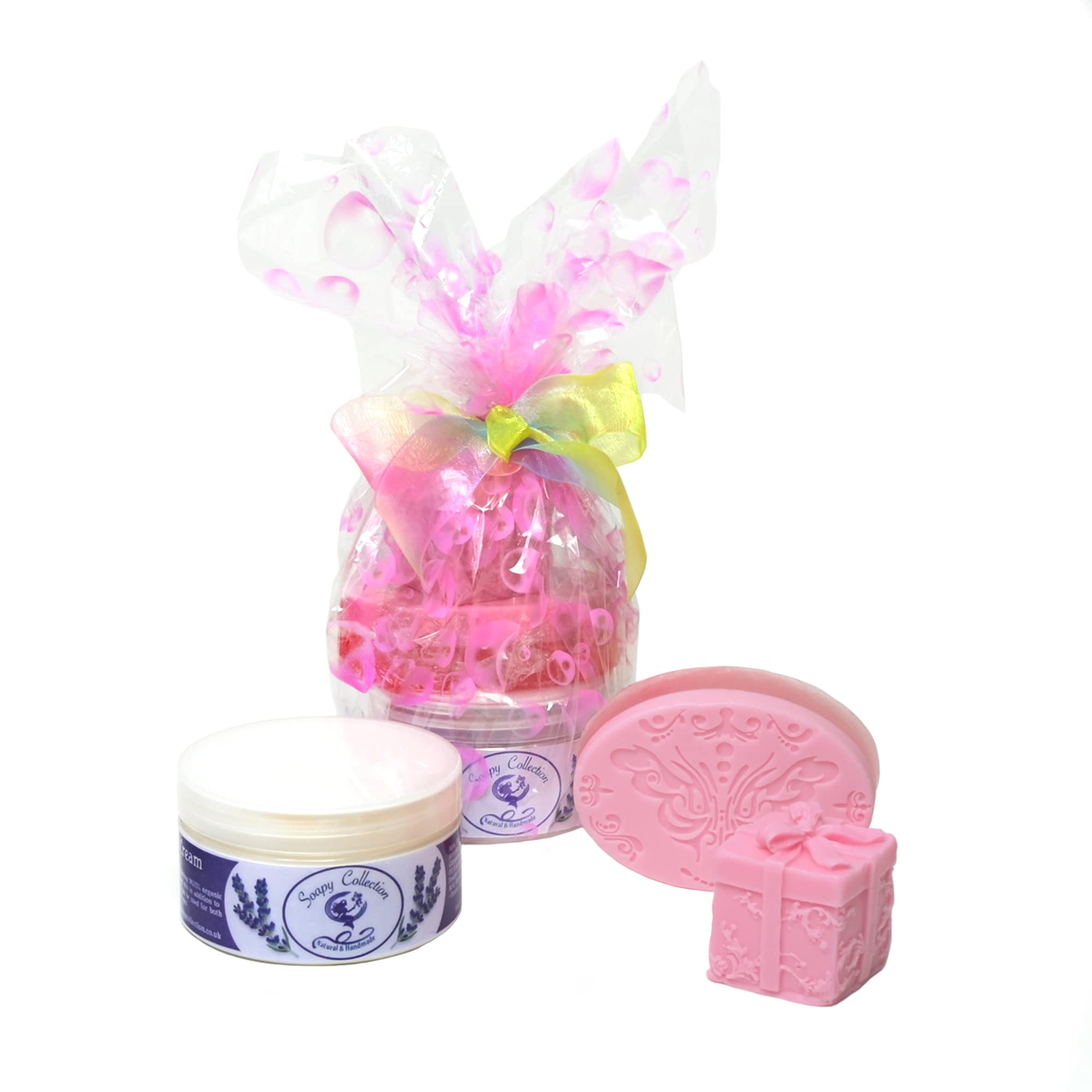 Soapy Collection -Pick'n Mix- Rose Bath Gift Set for Women with Lavender Body Cream, Paraben Free, UK Handmade, Christmas, Birthday, Valentines, Mothers Day Bath Gift Ideas for Her