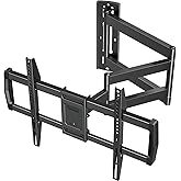 MOUNTUP Full Motion TV Wall Mount with 30” Extension & Tilt & Swivel for Most 42-75 Inch TVs, Long Arm TV Mount Corner Bracke