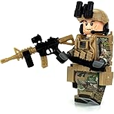Battle Brick 1.6 Inches Tall Army Ranger OCP SF Soldier Custom Collectible Minifigure | Accessories Made in The USA | Genuine Military Minifig | Great Gift for Ages 10+ to Adult AFOL