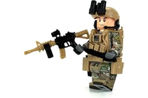 Battle Brick 1.6 Inches Tall Army Ranger OCP SF Soldier Custom Collectible Minifigure | Accessories Made in The USA | Genuine Military Minifig | Great Gift for Ages 10+ to Adult AFOL