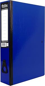 ED Foolscap A4 Navy Box Files with Clip & Push Lock 70mm Spine