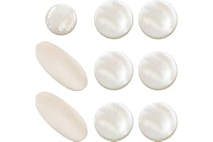 Musiin Saxophone Resin Key Plastics Shell Mica Sheet Key Button Inlay Suitable for Alto and Tenor Saxophone Saxophone Accessories (Set of Nine), US-1-MS-YQZ-0236-001