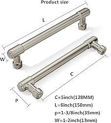 khtumeware 2 Pack Brushed Satin Nickel 5