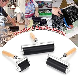 3 Pack Rubber Roller - Brayer Rollers with 3 Size