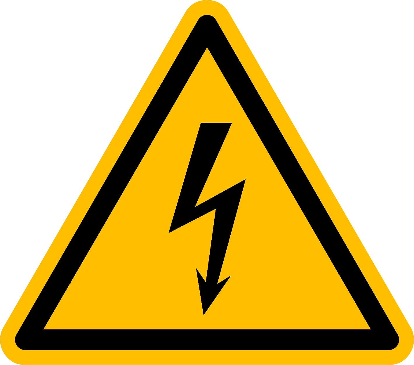 Warning Sticker (50 mm, W012 Warning Sticker Electrical Voltage Side Length)