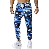 TOONRAIN Camo Cargo Pants Cargo Jeans for Men Casual Drawstring Sweatpants Camouflage Joggers Trouser with Pockets