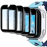 Hensinple [4 Pack] Screen Protector Compatible with AT&T amiGo Jr Watch, Case Friendly HD Clear Tempered Glass Film [Anti-Scratch] [Bubble Free] [Anti-Fingerprint] [Touch Sensitive]