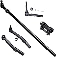 Detroit Axle - 4WD Front 5pc Tie Rods Kit for 2005-2016 Ford F-250 F-350 Super Duty Outer Tie Rod Ends Adjusting Sleeve Drag Link & Pitman Arm Suspension Kit Replacement