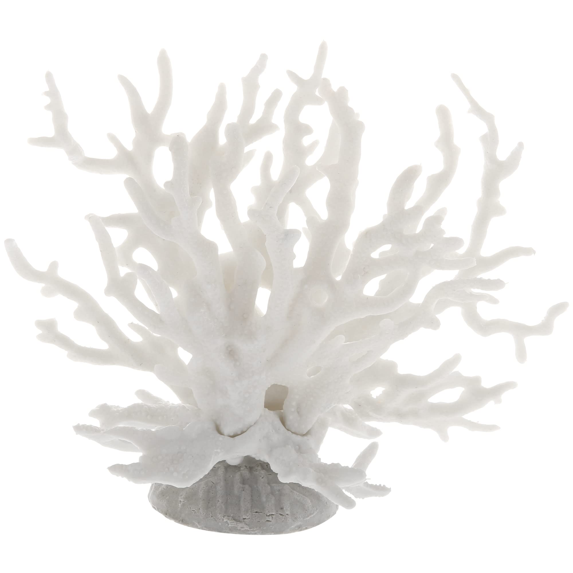 VOCOSTE Coral Reef Decor, Mini Faux Coral Decor for Aquarium Decorations, White,6.5"x5.83"