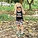 Mikrdoo Toddler Girl Summer Clothes Black Vest Tops Tassels Shorts 2pcs Baby Girl Outfit Suit (18-24 Months, B)