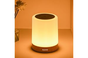 Auxmir Night Light for Kids Baby, Dimmable Touch Lamp for Nursery, 11 RGB Colors 5 Brightness, Portable Rechargeable Bedside Table Lamp for Nightstand, Kids Night Light for Bedroom Living Room, Brown