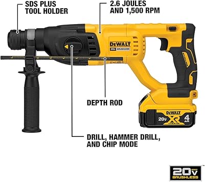 DEWALT DCH133M2 Power Hammer Drills product image 2