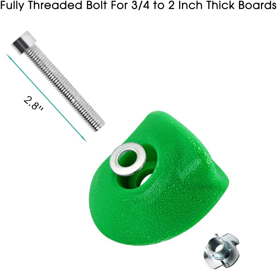 TOPNEW 32 Rock Climbing Holds Multi Size for Kids, Adult Rock Wall Holds Climbing Rock Wall Grips for Indoor and Outdoor Playground Play Set - Includes 2 Inch Mounting Hardware: Toys & Games