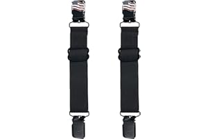 GARGOYLE BELLS Adjustable Boot Clips for Motorcycle Riding, Black Boot Straps Elastic Pant Keeper for Men & Women