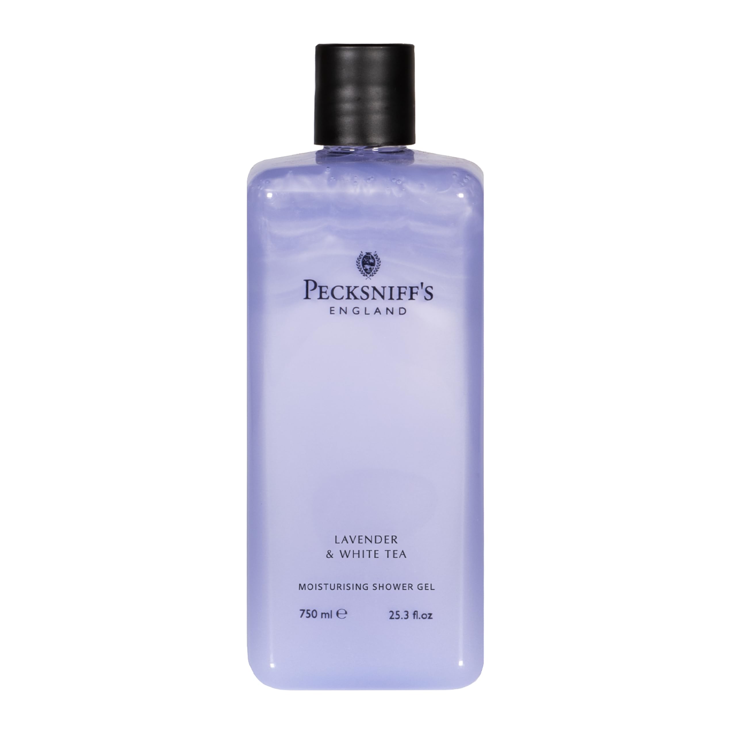 Moisturising Shower Gel - Liquid Body Wash for Soft Skin, Natural, Revitalising for Men and Women, Hydrates and Moisturises, Cruelty Free, Gift of Luxury (Lavender & White Tea) (750ml) - Pecksniff’s