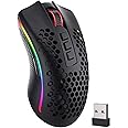 Redragon M808 Storm Pro Wireless Gaming Mouse, RGB Honeycomb Form - 16,000 DPI Optical Sensor - Programmable Macro Buttons - Precise Registration