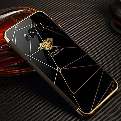 EUWLY Samsung Galaxy S8 Plus Mirror Case,Samsung Galaxy S8 Plus Silicone Mirror Case,Mirror Bright Reflection Luxury Shiny Ultra Thin Shock Resistant Anti Slip Scratch Resistant Silicone Protective Cover Mirror Makeup Flexible Silicone Back Soft Smart Phone Sleeve for Samsung Galaxy S8 Plus + 1 x Blue Stylus Pen - Diamond,Black