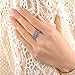 Mytys Antiqued Hollowed Flower Black Marcasite Crystal Band Rings(9)