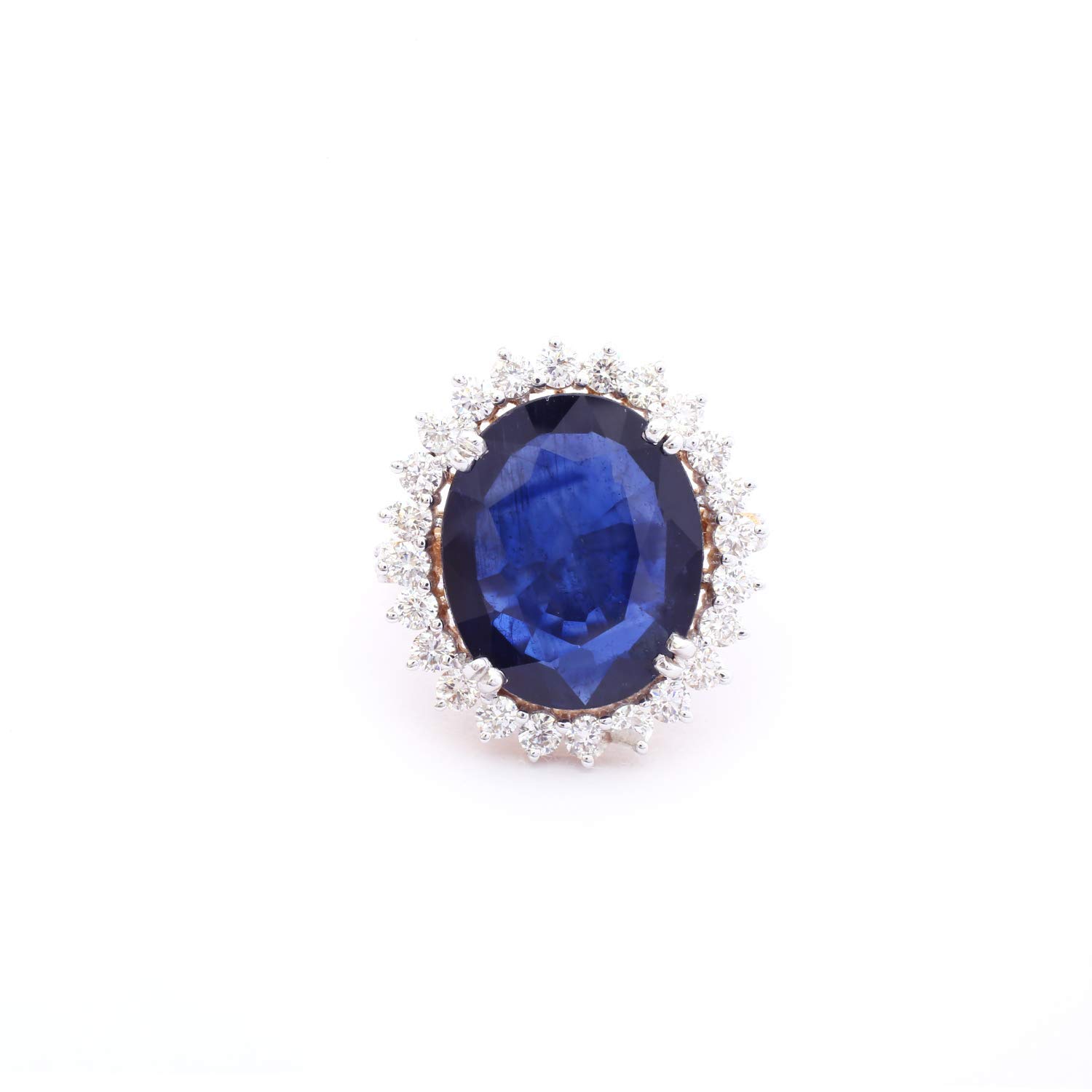 Amazon.com: Magnificent Blue Sapphire Diamond Ring. A Large 9.70 Cts