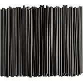 Comfy Package [250 Count] 7.75" High Black Straws, Disposable Drinking Straws - Black