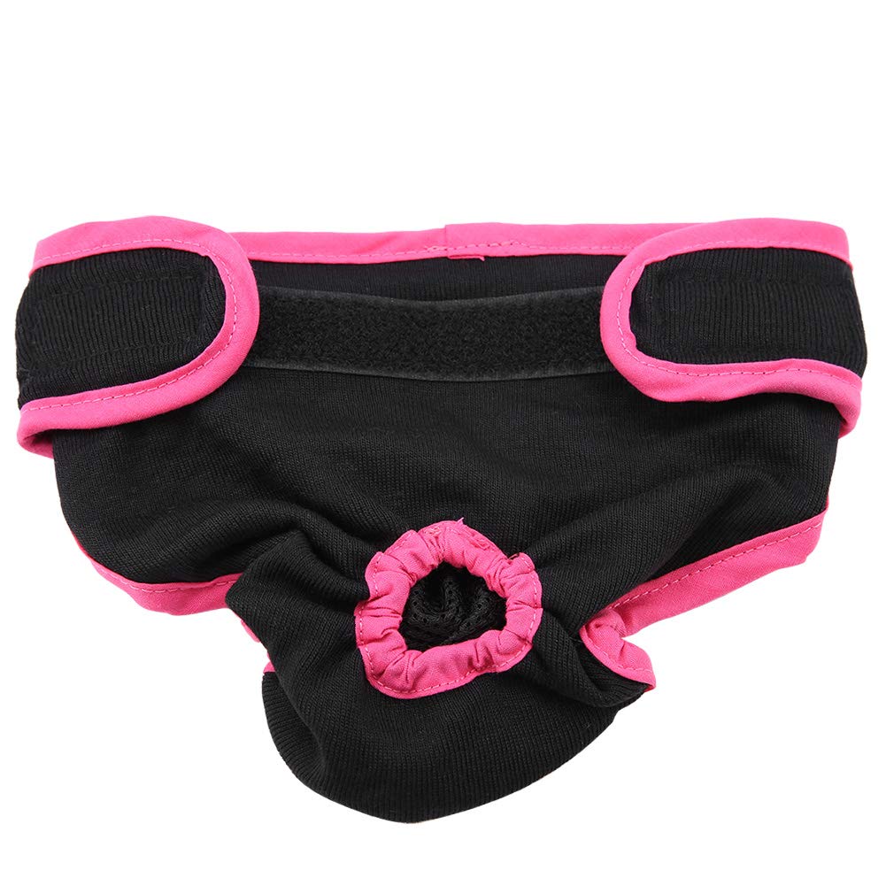 Dog Underwear, Soft and Comfortable Cotton Female Pet Sanitary Pants Puppy Physiological Pants Dog Diapers for Small Medium and Large Dogs(Black,L)