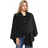 Pleneal Shawl Wraps for Women, Front Poncho Wrap Sweater Cross Open Poncho Wraps, Knitted Elegant Shawls for Fall Winter