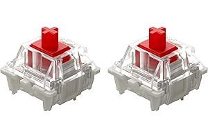 DRAOZA Gateron G Red Pro Switches,3-Pin Pre Lubed RGB SMD Linear Switches for MX Gaming Mechanical Keyboard (72PCS,Red)