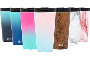 Simple Modern Insulated Tumbler with Straw and Lid | Iced Coffee Cup Reusable Stainless Steel Water Bottle Travel Mug | Gifts